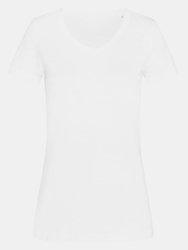 Stedman Stars Womens/Ladies Sharon Slub V Neck T-Shirt (White) - White