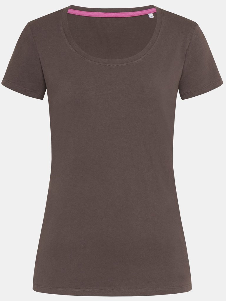 Stedman Womens/Ladies Claire Crew Neck Tee (Dark Chocolate Brown) - Dark Chocolate Brown