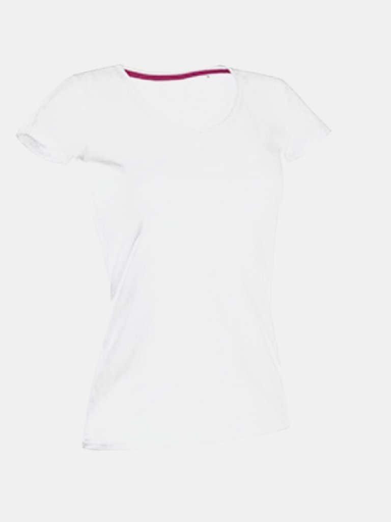 Stedman Womens/Ladies Claire V Neck Tee (White) - White