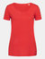 Stedman Womens/Ladies Finest Cotton Tee (Crimson Red) - Crimson Red