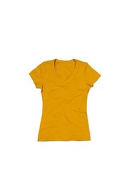 Stedman Womens/Ladies Janet V Neck Tee (Indian Yellow) - Indian Yellow