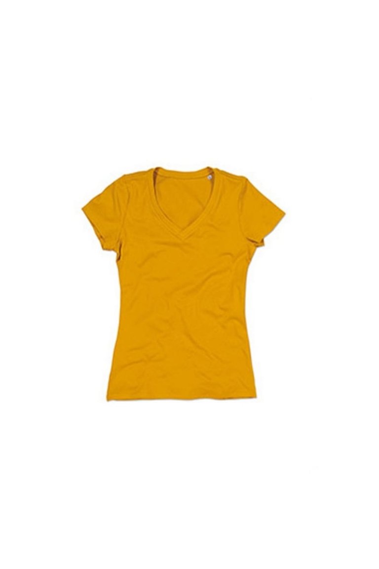 Stedman Womens/Ladies Janet V Neck Tee (Indian Yellow) - Indian Yellow