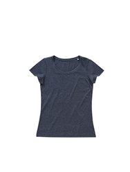 Stedman Womens/Ladies Lisa Melange Crew Neck T-Shirt (Charcoal Heather Gray) - Charcoal Heather Gray