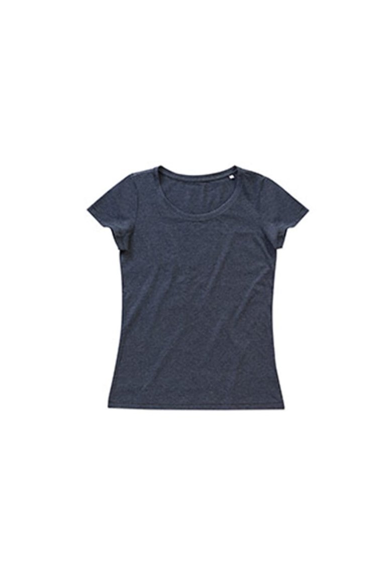 Stedman Womens/Ladies Lisa Melange Crew Neck T-Shirt (Charcoal Heather Gray) - Charcoal Heather Gray