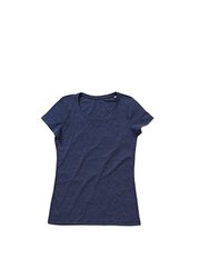 Stedman Womens/Ladies Lisa Melange Crew Neck T-Shirt (Navy Heather) - Navy Heather