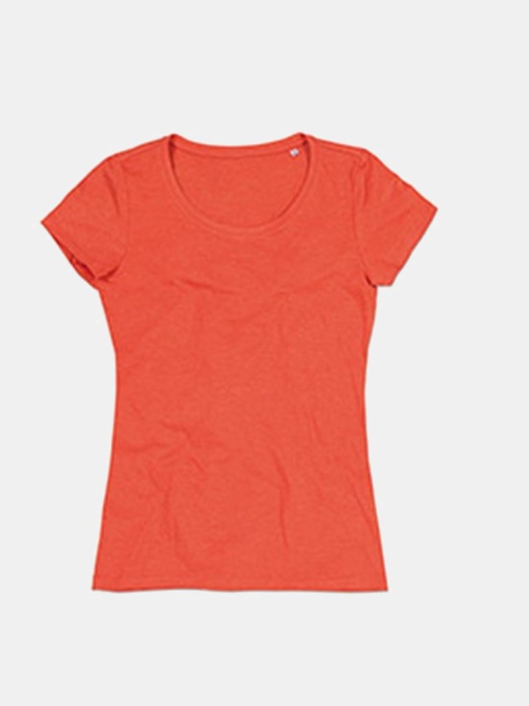 Stedman Womens/Ladies Lisa Melange Crew Neck T-Shirt (Pumpkin Heather) - Pumpkin Heather
