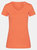Stedman Womens/Ladies Lisa Melange V Neck T-Shirt (Pumpkin Heather)