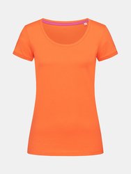 Stedman Womens/Ladies Megan Crew Neck Tee (Pumpkin) - Pumpkin