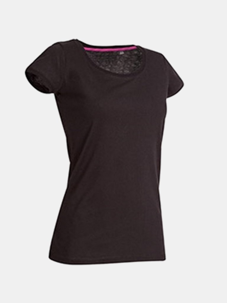 Stedman Womens/Ladies Megan Crew Neck Tee - Black opal