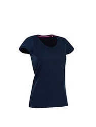 Stedman Womens/Ladies Megan V Neck Tee (Blue) - Blue