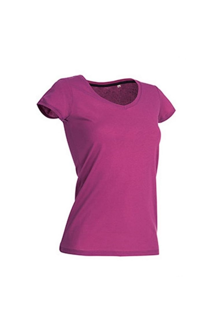 Stedman Womens/Ladies Megan V Neck Tee (Cupcake Pink) - Cupcake Pink