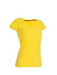 Stedman Womens/Ladies Megan V Neck Tee (Daisy Yellow)