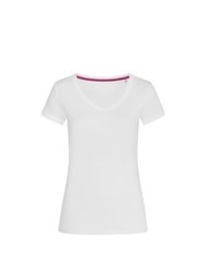 Stedman Womens/Ladies Megan V Neck Tee (White) - White