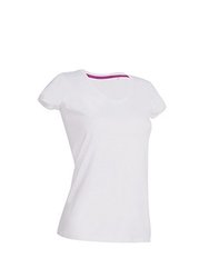 Stedman Womens/Ladies Megan V Neck Tee (White)