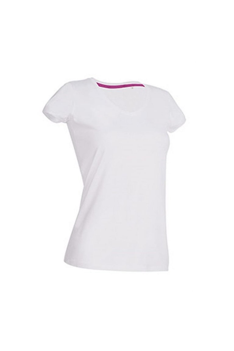 Stedman Womens/Ladies Megan V Neck Tee (White)