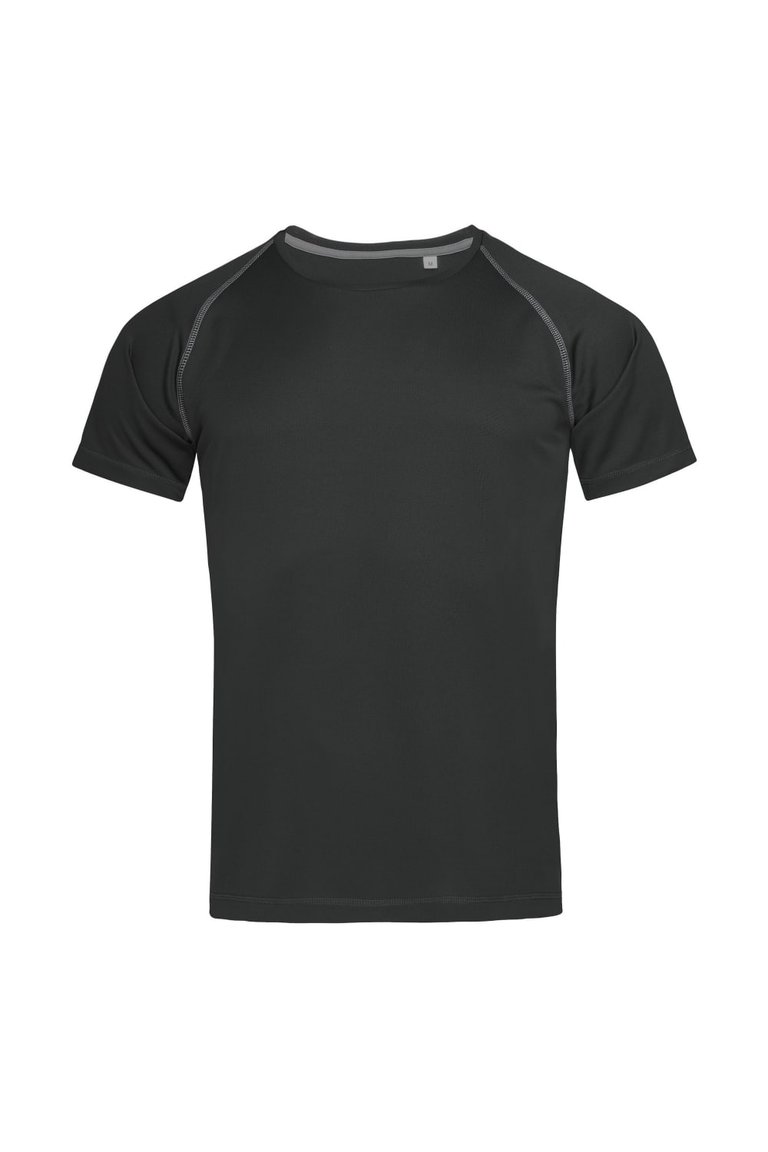 Stedman Mens Active Raglan T-Shirt (Black Opal) - Black Opal