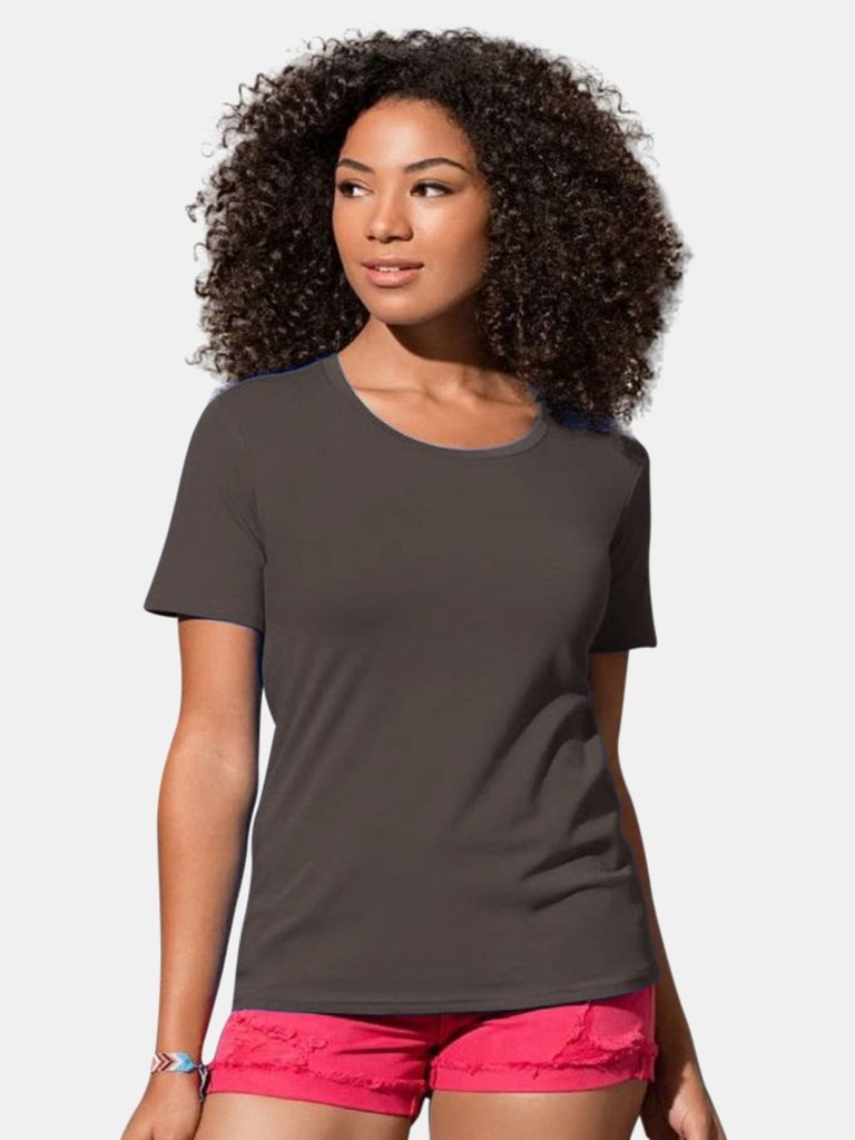 Stedman Womens/Ladies Stars T-Shirt (Dark Chocolate Brown)