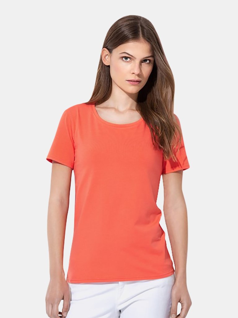 Stedman Womens/Ladies Stars T-Shirt (Salmon Pink)