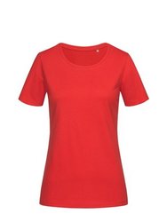 Womens/Ladies Lux T-Shirt - Scarlet Red - Scarlet Red