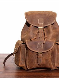 The Asmund Backpack Genuine Leather Rucksack - Brown