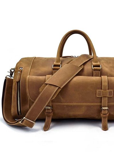 Steel Horse Leather The Bard Weekender Handmade Leather Duffle Bag product