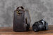 The Calista Small Leather Camera Bag - Leather Camera Lens Case