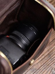 The Calista Small Leather Camera Bag - Leather Camera Lens Case