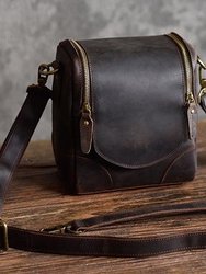 The Calista Small Leather Camera Bag - Leather Camera Lens Case