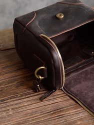 The Calista Small Leather Camera Bag - Leather Camera Lens Case