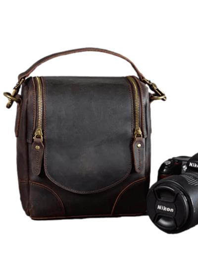 Steel Horse Leather The Calista Small Leather Camera Bag - Leather Camera Lens Case product