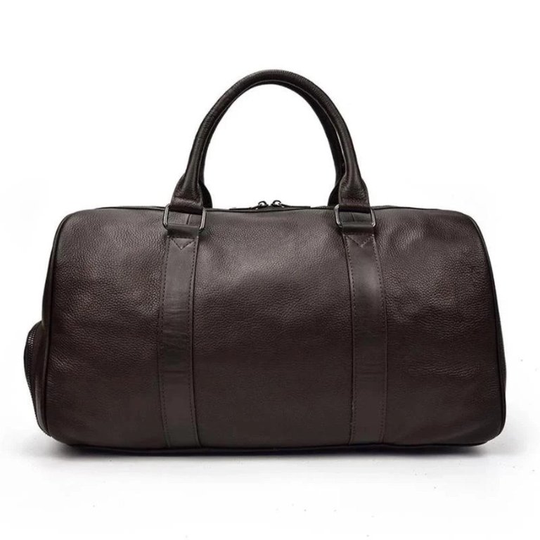 The Endre Weekender Vintage Leather Duffle Bag - Brown