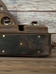 The Faust Leather Crossbody Vintage Camera Messenger Bag