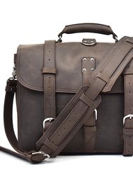 The Gustav Large Capacity Vintage Leather Messenger Bag