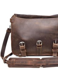 The Gustav Large Capacity Vintage Leather Messenger Bag