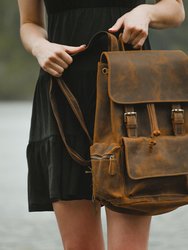 The Hagen Vintage Leather Backpack