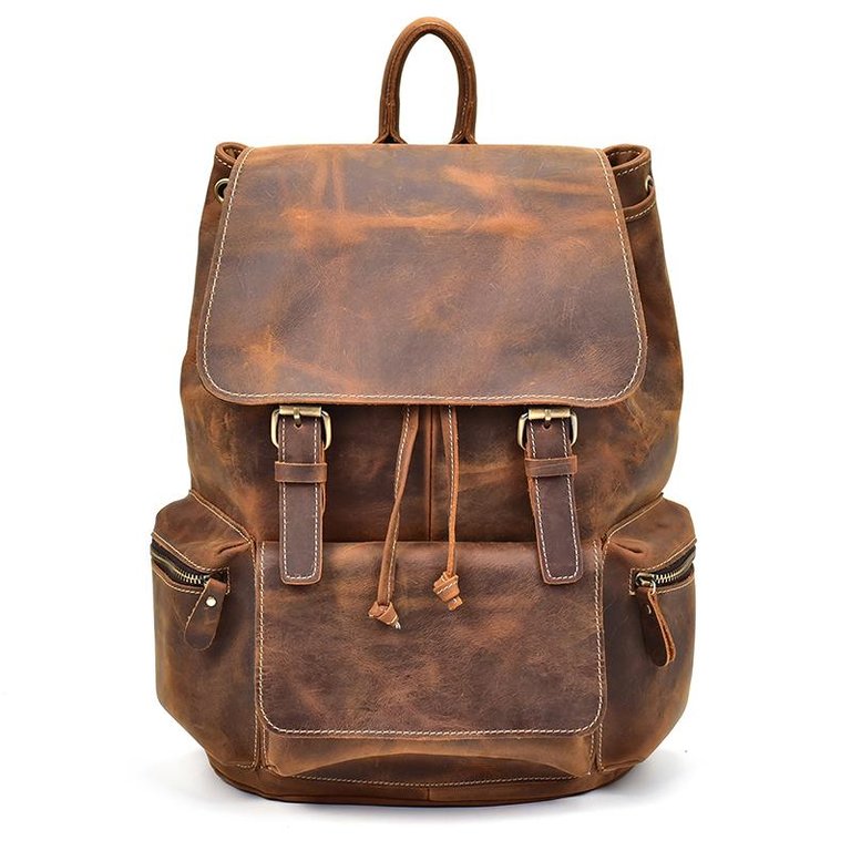 The Hagen Vintage Leather Backpack - Brown