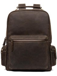 The Langley Backpack | Genuine Vintage Leather Backpack - Dark Brown