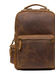 The Langley Backpack | Genuine Vintage Leather Backpack - Brown