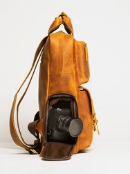 The Mann Bag Large Capacity Leather Camera Backpack