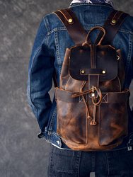 The Olaf Rucksack, Vintage Leather Travel Backpack