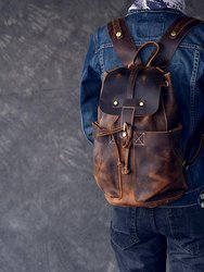 The Olaf Rucksack, Vintage Leather Travel Backpack