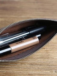 The Pallavi Handmade Leather Pencil Case Makeup Bag