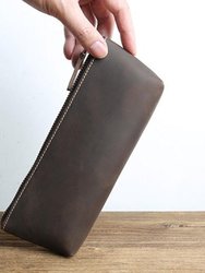The Pallavi Handmade Leather Pencil Case Makeup Bag