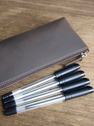 The Pallavi Handmade Leather Pencil Case Makeup Bag