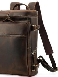 The Raoul Handmade Vintage Leather Backpack - Dark Brown