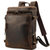 The Raoul Handmade Vintage Leather Backpack - Dark Brown