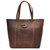 The Taavi Handcrafted Leather Tote Bag - Dark Brown