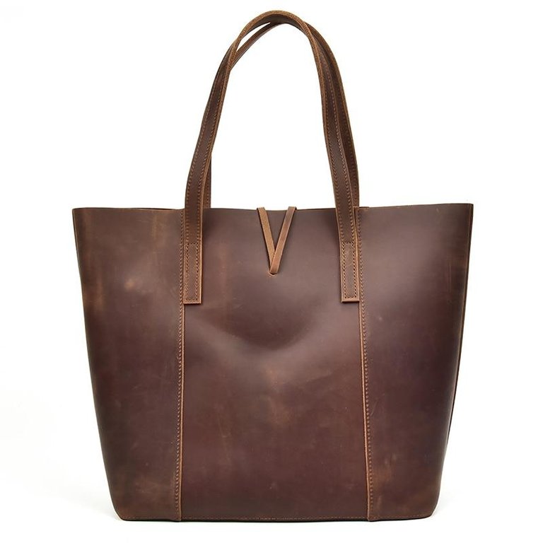 The Taavi Handcrafted Leather Tote Bag