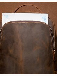 The Vernon Genuine Vintage Leather Minimalist Backpack