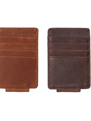 The Walden Handmade Leather Front Pocket Wallet with Money Clip